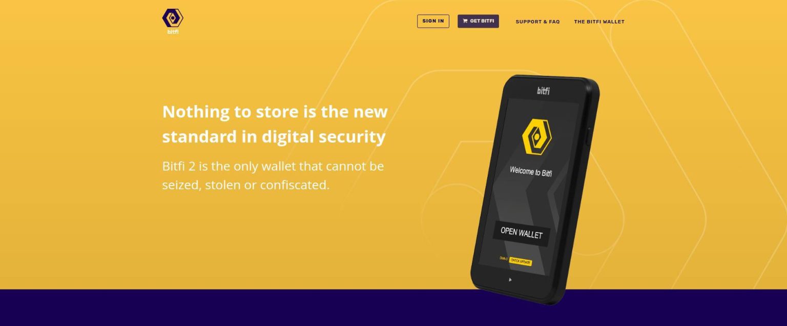 Bitfi - Wallet with On-Demand Key Generation | DeFiShills