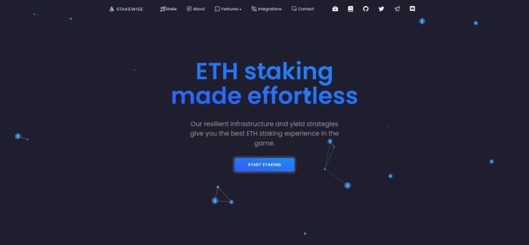 Stakewise: ETH staking platform with resilient infrastructure and yield strategies. Promises an effortless staking experience with a focus on user-friendly interface and optimal returns.